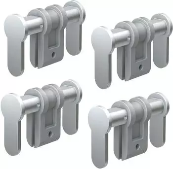 Basi BZU 100 Universal-Blindzylinder 84-150mm, matt vernickelt, 4er-Set (4x9000-0101)