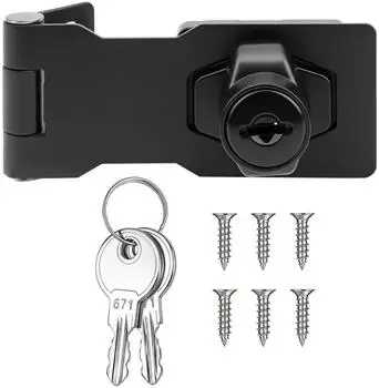 LuxusKollektion T&uuml;rriegel 90&deg; Drehknauf, schwarz, 4 Zoll