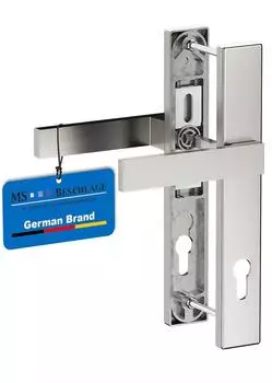 MS Beschl&auml;ge Schmalrahmengarnitur 92mm Edelstahl-Optik Rollladengriff TS 71-86mm (11-05-99-128-HAN)