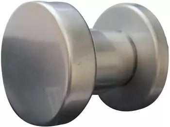 ALPERTEC T&uuml;rknopf auf Rosette Aluminium &Oslash;50mm F1 silber (40400160K1)