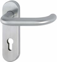 HOPPE FH-Dr&uuml;ckergarnitur mit Kurzschild Paris FS-E138/353KH, Edelstahl Lochung:
