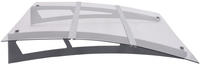 vidaXL T&uuml;rvordach Silbern und Transparent 120x90 cm Polycarbonat