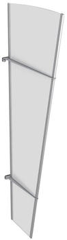 Gutta Vordach-Seitenteil L Edelstahl (32-62x167 cm) weiß satiniert