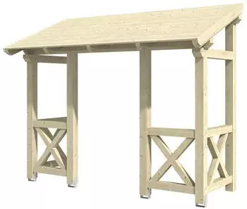 Skan Holz Vordach Paderborn Typ 5 336cm x 293cm x 156cm(206155)