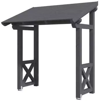 Skan Holz Pultvordach Paderborn 4 (242x156x293 cm) grau