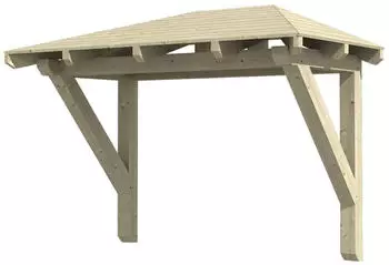 Skan Holz Vordach Wismar 1 (258x126x264 cm) natur