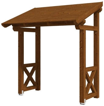Skan Holz Pultvordach Paderborn 4 (242x156x293 cm) nussbaumfarben