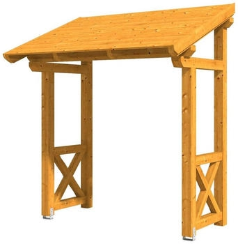 Skan Holz Pultvordach Paderborn 4 (242x156x293 cm) eichefarben