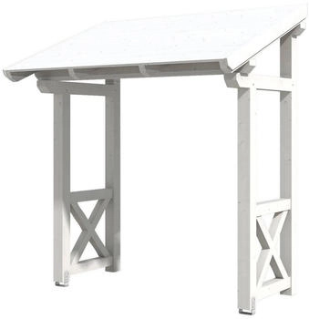 Skan Holz Pultvordach Paderborn 4 (242x156x293 cm) weiß