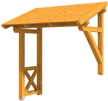 Skan Holz Pultvordach Paderborn 3 (242x156x293 cm) eichefarben