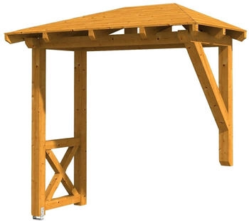Skan Holz Vordach Wismar 3 (258x126x264 cm) eichefarben
