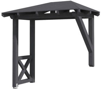 Skan Holz Vordach Wismar 3 (258x126x264 cm) grau