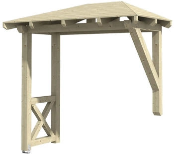Skan Holz Vordach Wismar 3 (258x126x264 cm) natur