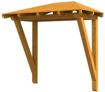 Skan Holz Vordach Wismar 2 (258x126x264 cm) eichefarben