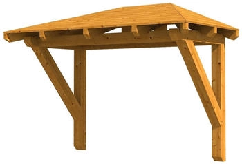 Skan Holz Vordach Wismar 1 (258x126x264 cm) eichefarben