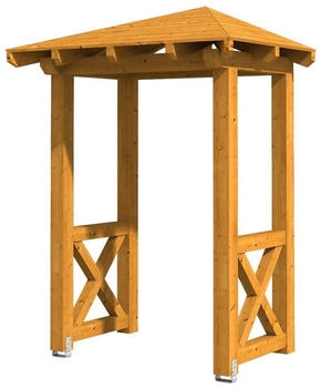 Skan Holz Vordach Wesel 4 (188x126x264 cm) eichefarben