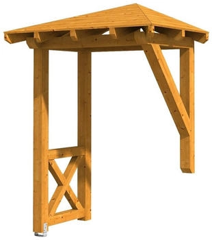 Skan Holz Vordach Wesel 3 (188x126x264 cm) eichefarben