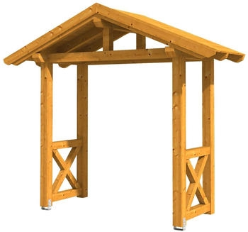 Skan Holz Vordach Stralsund 4 (289x116x279 cm) eichefarben