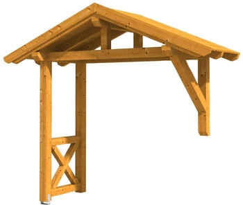 Skan Holz Vordach Stralsund 3 (289x116x279 cm) eichefarben