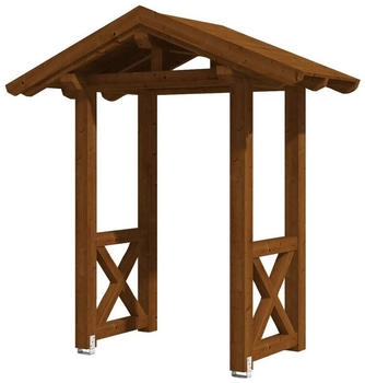 Skan Holz Vordach Siegen 4 (247x116x267 cm) nussbaumfarben