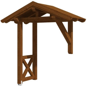 Skan Holz Vordach Siegen 3 (247x116x267 cm) nussbaumfarben