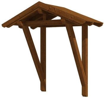 Skan Holz Vordach Siegen 2 (247x116x267 cm) nussbaumfarben