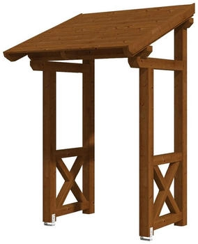 Skan Holz Pultvordach Potsdam 4 (176x156x293 cm) nussbaumfarben