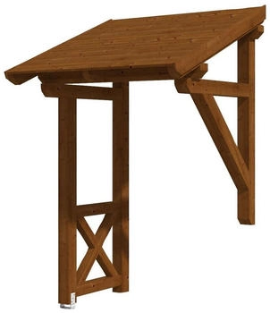 Skan Holz Pultvordach Potsdam 3 (176x156x293 cm) nussbaumfarben