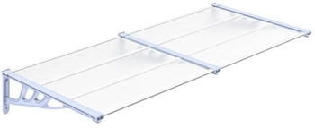 vidaXL Grey door awning 199 x 90 cm