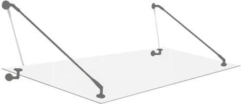 Glaszentrum Hagen Glasvordach - Überdachung 150x90cm inkl. Halter in Ral 7016