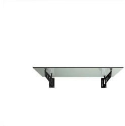 Glaszentrum Hagen Typ/SBK 150x90 Glasvordach VSG inkl Halter Schwarz/Matt - Klarglas
