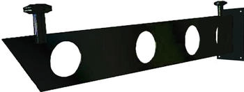 Glaszentrum Hagen Typ/SBK 200x90 Glasvordach VSG inkl Halter Schwarz/Matt - Milchglas