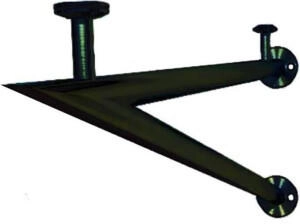 Glaszentrum Hagen Typ/VBK 130x90 Glasvordach VSG inkl Halter Schwarz/Matt - Klarglas