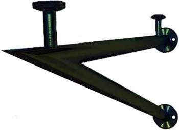 Glaszentrum Hagen Typ/VBK 190x90 Glasvordach VSG inkl Halter Schwarz/Matt - Klarglas