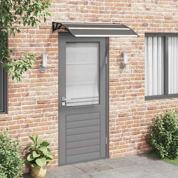 vidaXL Vordach 120x75 cm PC Schwarz