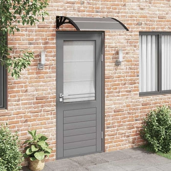 vidaXL Türvordach 100x75 cm Polycarbonat Schwarz
