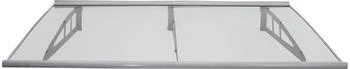 Baumarktplus Vordach 190 x 100 cm Aluminium Türdach Türvordach Haustürvordach Pultvordach Überdachung