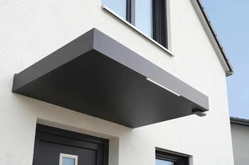 Gutta Vordach BS Plus 160 RAL 7016 anthrazit 160x90 cm inkl. Wasserspeier rechts
