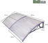 Baumarktplus Haustürvordach 200 x 97 cm Hohlkammerplatte Aluabschlussleiste grau