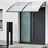 en.casa Vordach Mellerud Polycarbonat 240 x 100 cm Schwarz/Transparent