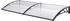 en.casa Vordach Mellerud Polycarbonat 240 x 100 cm Schwarz/Transparent