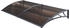 en.casa Vordach Mellerud Polycarbonat 240 x 80 cm Schwarz/Braun