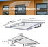 Baumarktplus Vordach 145 x 100 cm Aluminium Türdach Türvordach Haustürvordach Pultvordach Überdachung