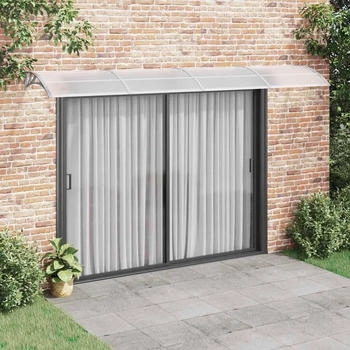 vidaXL Türvordach Grau 400x100 cm Polycarbonat (153601)