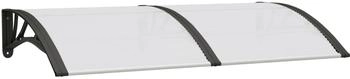 vidaXL Türvordach Schwarz und Transparent Polycarbonat (153576)