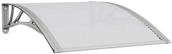 vidaXL Türvordach Grau und Transparent Polycarbonat (9839.153589)