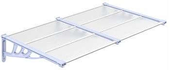 vidaXL Türvordach Grau und Transparent Polycarbonat (153691)
