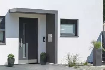 Gutta Rechteckvordach BS Plus 200 UP ST BK 200 x 90 x 15,5 cm Seitenteil rechts Briefkasten Edelstahl