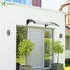 Vounot Pultbogenvordach Aluminium Polycarbonat transparent 120x80cm schwarz
