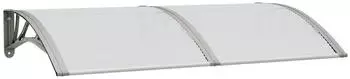 vidaXL T&uuml;rvordach Polycarbonat Grau 150x75cm (153579)